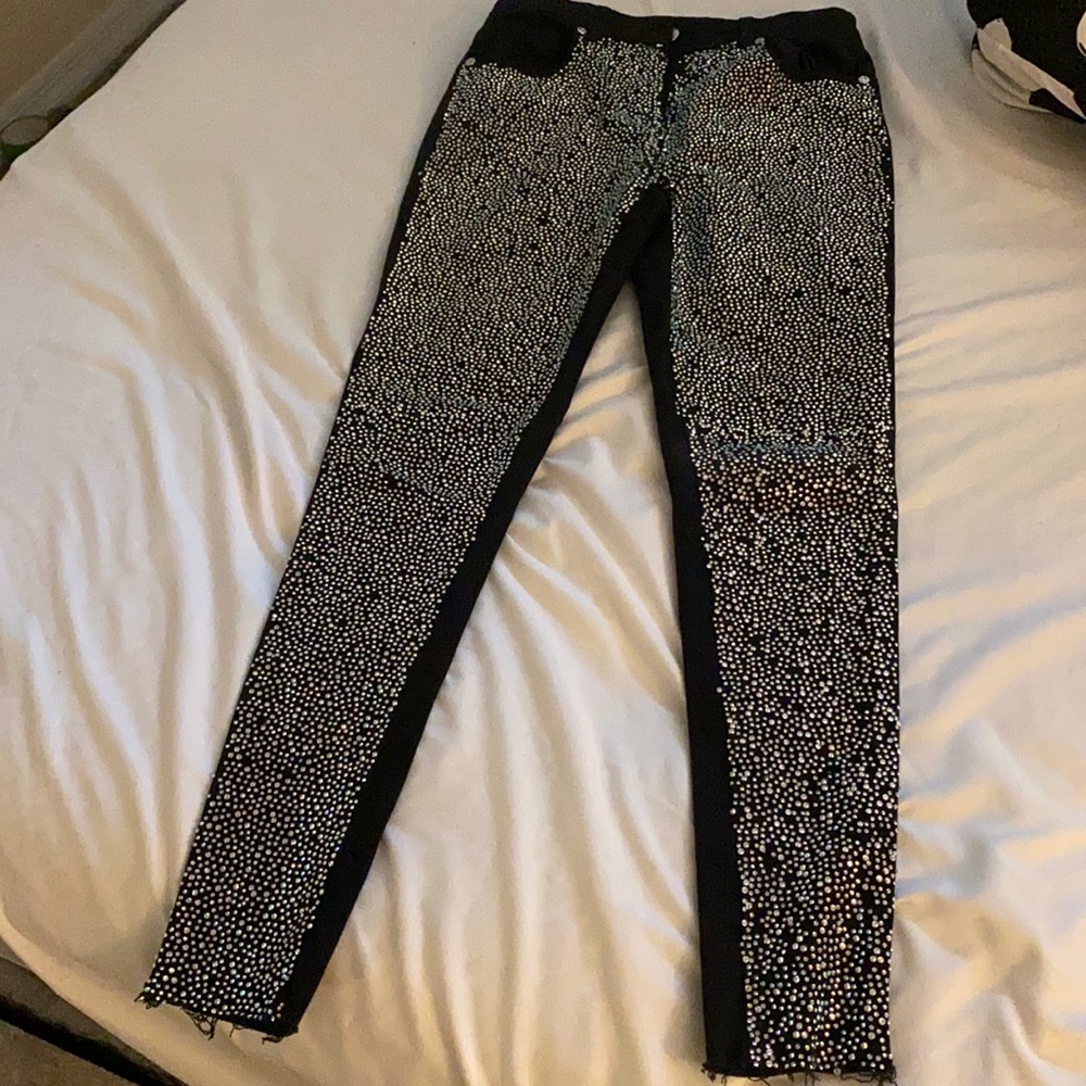 Black sequins jeans